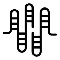 Dna sequence forming a sound wave showing music concept vector