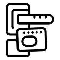 Modern smart home device controlling temperature vector