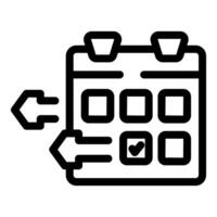 Calendar showing deadline approaching with arrows pointing vector