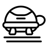 Futuristic monorail train moving on rails icon vector