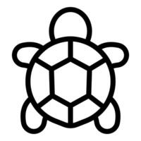Turtle icon showing amphibian with shell vector