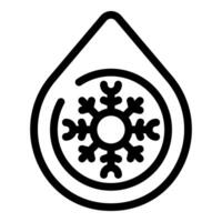 Snowflake icon representing frozen food storage location vector