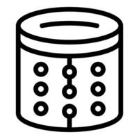 Smart speaker device playing music with buttons icon vector