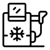 Air conditioner being repaired showing low temperature display vector