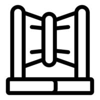Simple icon of a turnstile gate regulating pedestrian access vector