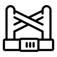 Posture corrector fixing back using support belts icon vector