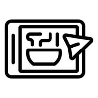 Online food ordering using mobile app with one click vector
