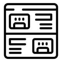 Web page showing user interface with profile pictures vector