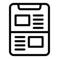 Mobile application development process showing wireframing stage icon vector