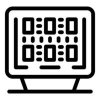 Computer showing a spreadsheet with data for analysis vector