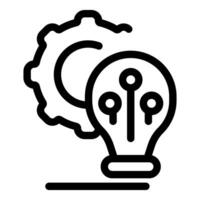 Light bulb combining with cogwheel symbolizing innovation vector