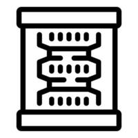 Data center server rack storing information online vector