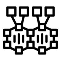 Complex data structure connecting multiple nodes through intricate network vector