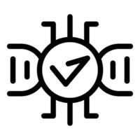 Dna testing result icon showing successful genetic analysis vector