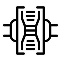 Electronic circuit board component icon representing printed circuit board vector