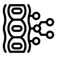 Artificial neuron network deep learning icon vector