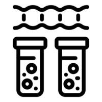 Laboratory experiment analyzing dna structure with test tubes vector