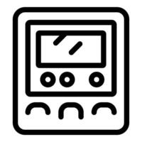 Electric meter showing power consumption data with buttons vector
