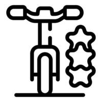 Electric scooter getting three stars rating for customer satisfaction vector