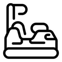 Icon of a bumper car waiting for passengers to enjoy the ride vector