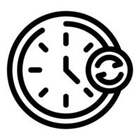 Clock face showing refreshing time concept icon vector