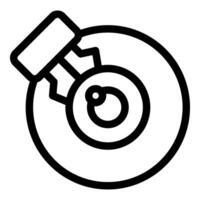 Car part icon with piston connecting to crankshaft vector