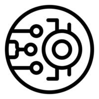 Electronic circuit board component representing technology icon vector