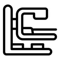 Line icon of a mri scanner used in radiology for diagnosis and monitoring of various diseases vector