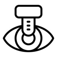 Device scanning human eye for identification in modern security system vector