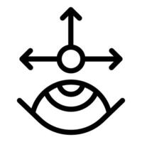 Eye tracking system showing human eye movement monitoring vector