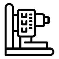 Cnc machine processing metal detail part icon vector
