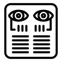 Eye test chart with eyes checking vision examining eyesight vector