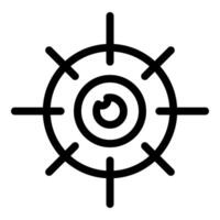 Eye inside crosshair focusing on target vector