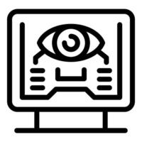 Computer vision technology scanning eye tracking system vector