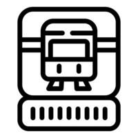 Train ticket app icon showing public transportation vector