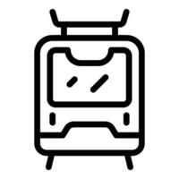 Front view of modern tram or train line icon vector