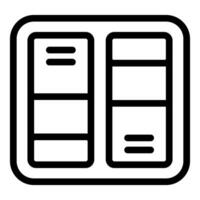 Website layout showing content blocks with text lines icon vector