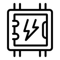 Electrical panel icon representing power distribution system vector