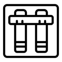 Manual transmission shifting gears while driving line icon vector