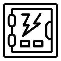 Electrical panel icon representing power distribution system vector