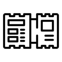 Two tickets icon representing entry access to entertainment or travel vector