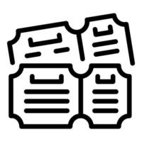 Icon of three admission tickets granting access to event vector