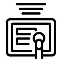 Online voting system showing digital ballot being submitted electronically vector