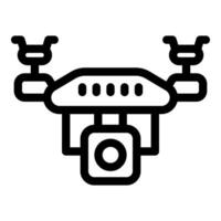 Drone with camera recording a video footage vector