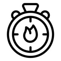Burning time icon representing working fast under pressure vector
