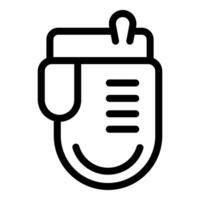 Microphone recording podcast with attached paper note icon vector