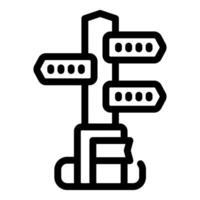 Direction signpost pointing different directions icon vector