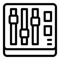Audio mixing console adjusting sound levels icon vector