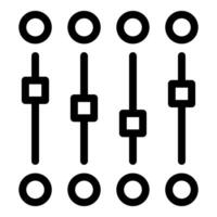 Audio control panel adjusting sound levels vector