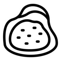 Line art icon representing a delicious fig fruit vector